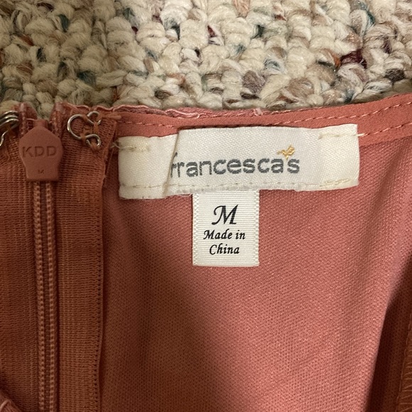 Pink floral lace dress from Francesca’s size medium - Picture 2 of 2